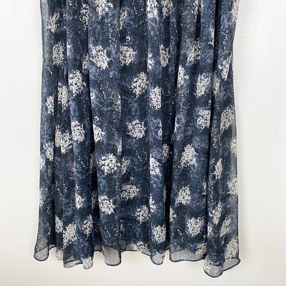 Joie Limited Edition Navy Floral Baltic Print Swing Dress Summer Chic Medium - Picture 8 of 10